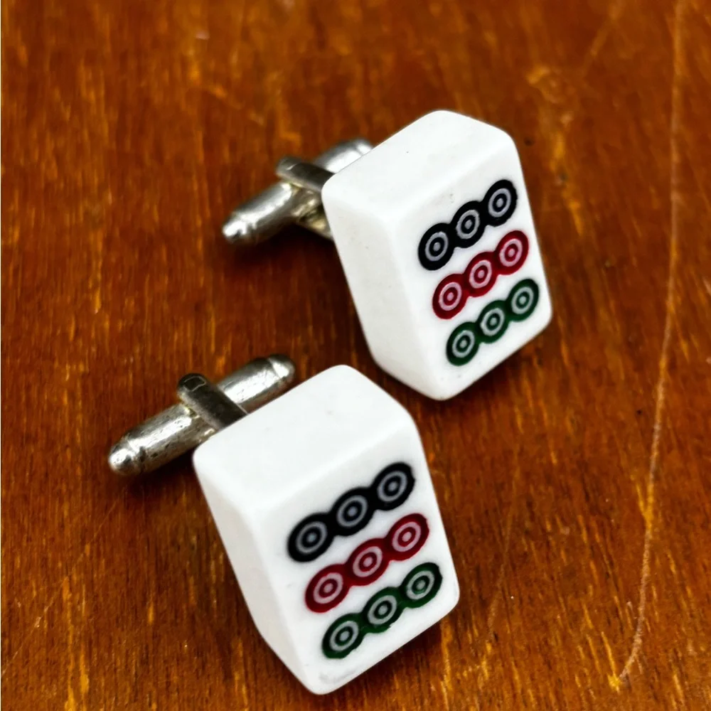 Nine dots mini mahjong Cufflinks